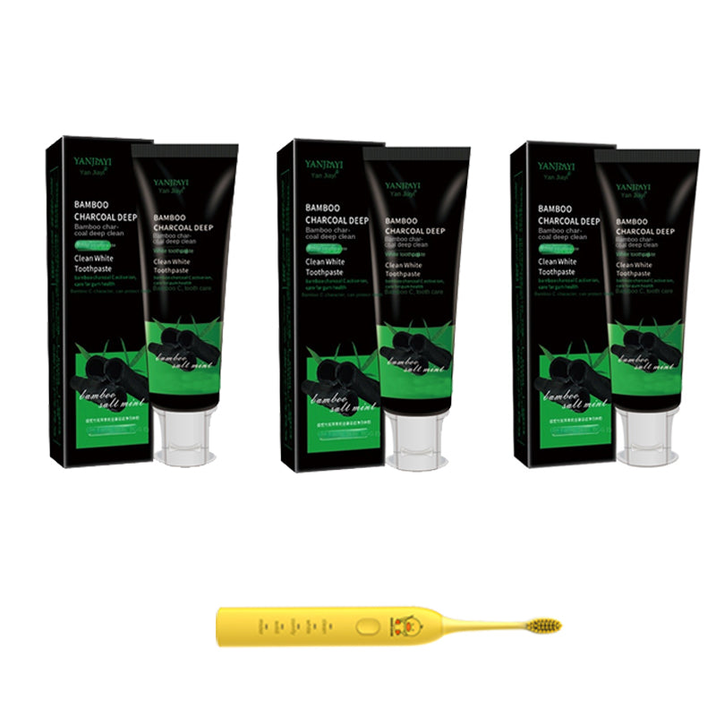 【YANJIAYI】Pasta albire Bamboo/ Bamboo Charcoal Toothpaste White Teeth Fresh Breath