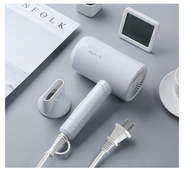 Blue-Ray Folding Compact Travel Blow Dryer Professional Salon Ionic Low Noise Hair Dryer 3 Heat Settings