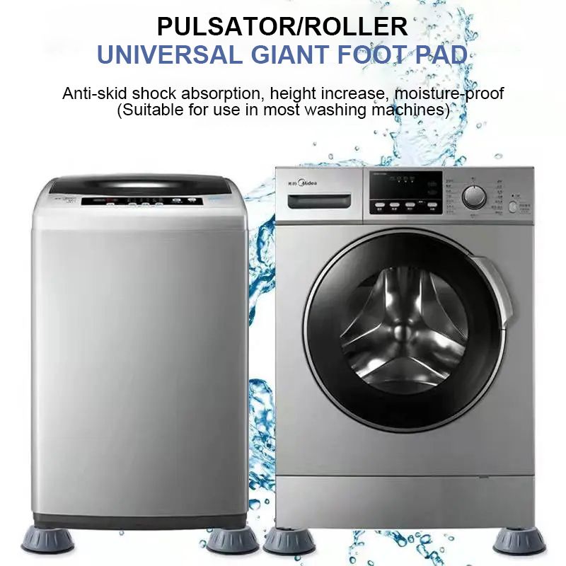 4Pcs Anti Vibration Feet Pads Rubber Mat Slipstop Silent Universal Washing Machine Refrigerator Support Dampers Stand