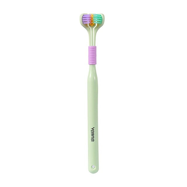 4PCS 360 Degree Three-sided Soft Bristle Toothbrush Oral Care Safety Toothbrush Teeth Deep Cleaning Portable Travel Dental Oral Care