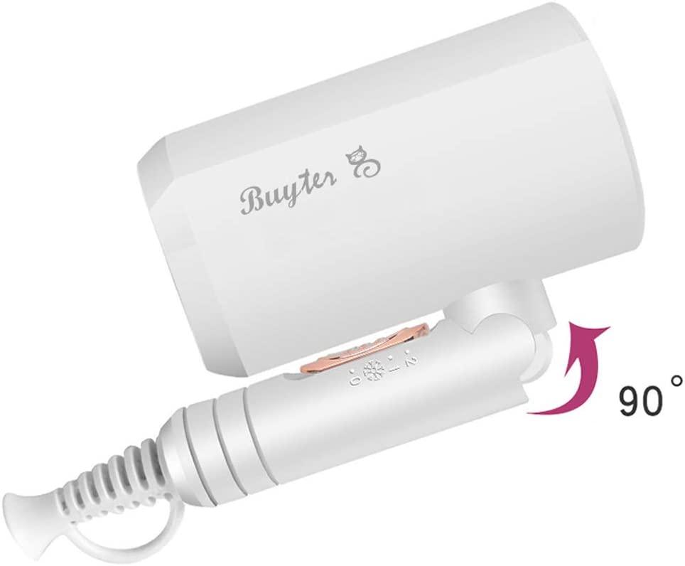 Blue-Ray Folding Compact Travel Blow Dryer Professional Salon Ionic Low Noise Hair Dryer 3 Heat Settings