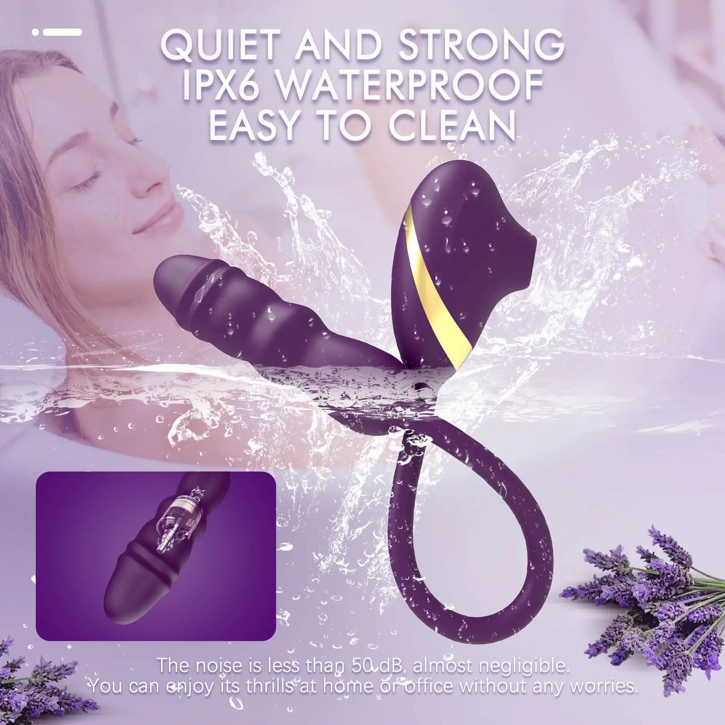 Una - Sucking G-Spot Vibrator with Thrusting Dildo Plug