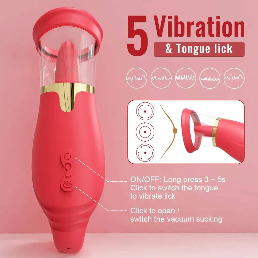 Ada - Sucking Tongue-licking & Vibrating Clit Nipple Stimulator