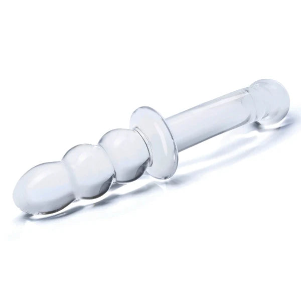 Glas 8 Inch Ribbed G-Spot Glass Dildo