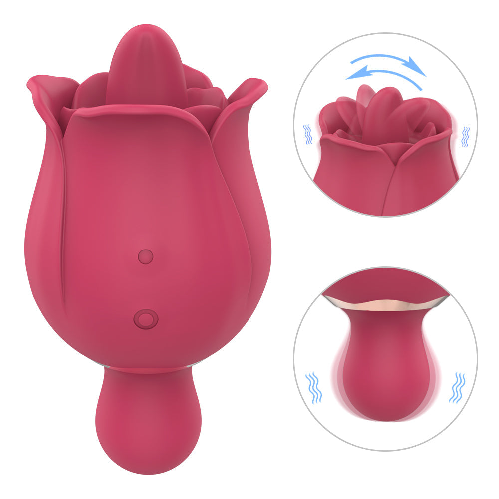 Tongue Licking Rose Vibrator