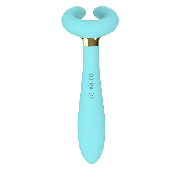 Magnetic Charging C-Shaped Three-Head Vibrator For Couples Single