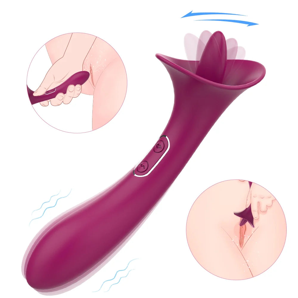 Clit Licking Tongue Vibrator With G Spot Stimulator