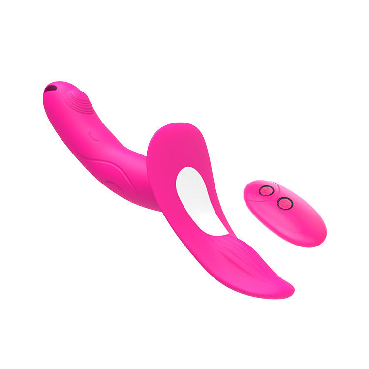 Wearable Silicone Vibrating Strap-on Dildo for Women - Realistic G-Spot Stimulator with Multi-Frequency Resonance, Lesbian Couples Sex Toy