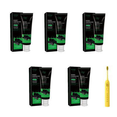 【YANJIAYI】Pasta albire Bamboo/ Bamboo Charcoal Toothpaste White Teeth Fresh Breath