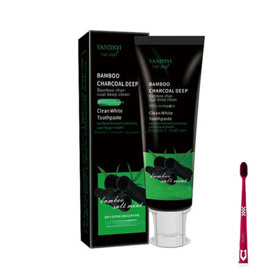 【YANJIAYI】Pasta albire Bamboo/ Bamboo Charcoal Toothpaste White Teeth Fresh Breath