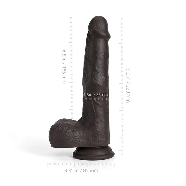 Fitz - Thrusting Vibrating Black Dildo 8 Inch