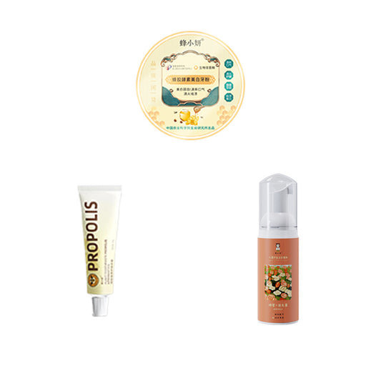 【Combination 4】: Children's Tooth Cleansing Mousse+Whitening Powder+Toothpaste