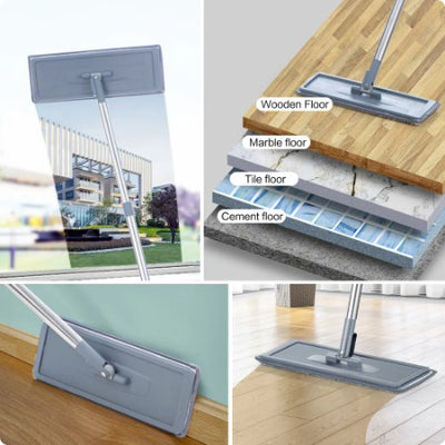Mop pentru curățarea podelei Mop rotativ 360 cu găleată stoarcere Mop plat Home Bucătărie Curățător podele Scrubber podele Mop pentru gresie