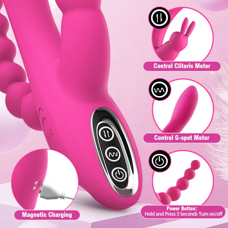 Irene- G-Spot Rabbit Anal Triple Vibrator