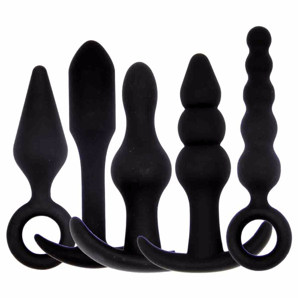 Anal 5-piece Silicone Anal Sex Toy LGBTQ Anal Plug Massage Gay