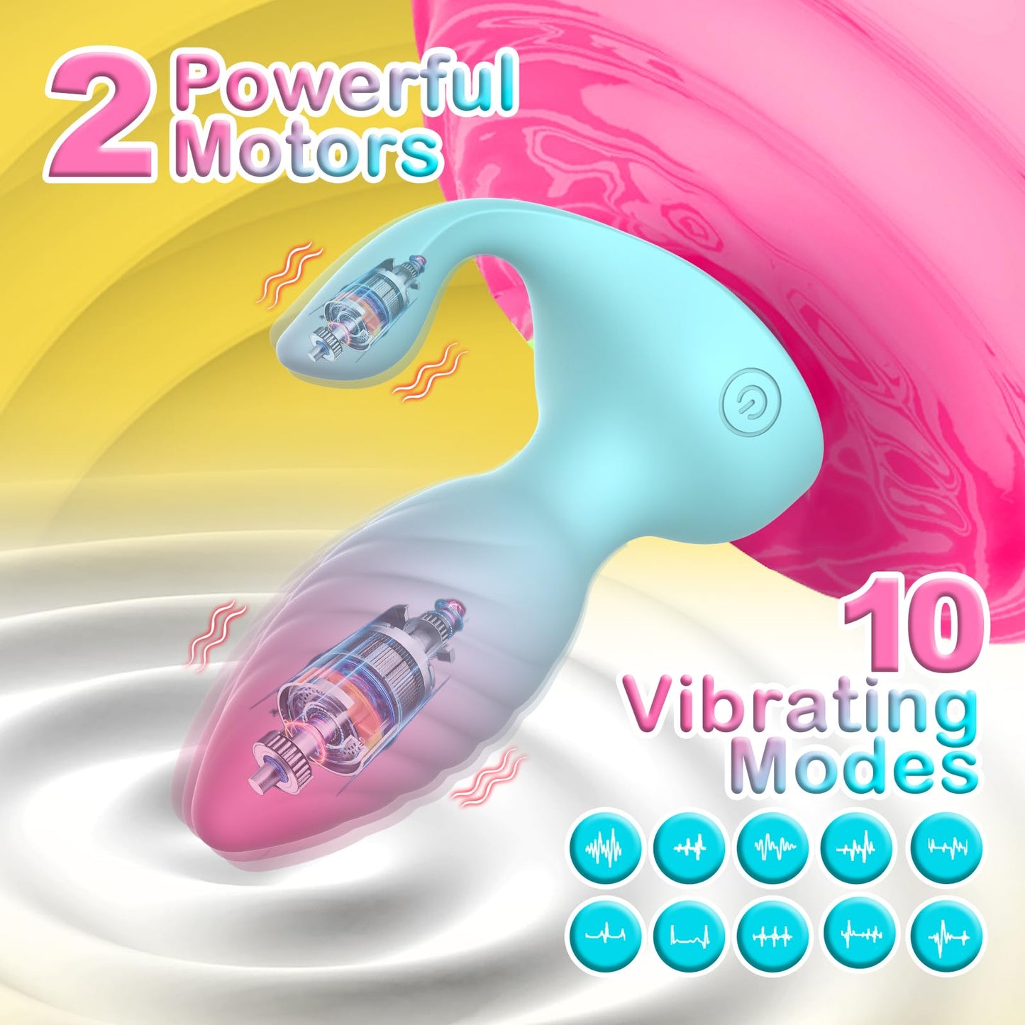 Crystal Diamond 2 in 1 Remote Control Anal Butt Plug