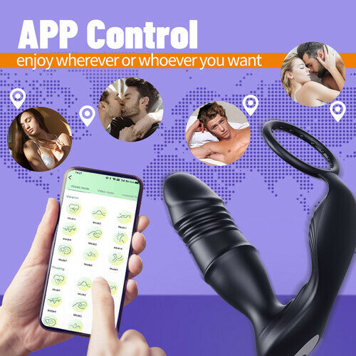 Don - APP Control Thrusting Vibrator With Cock Ring