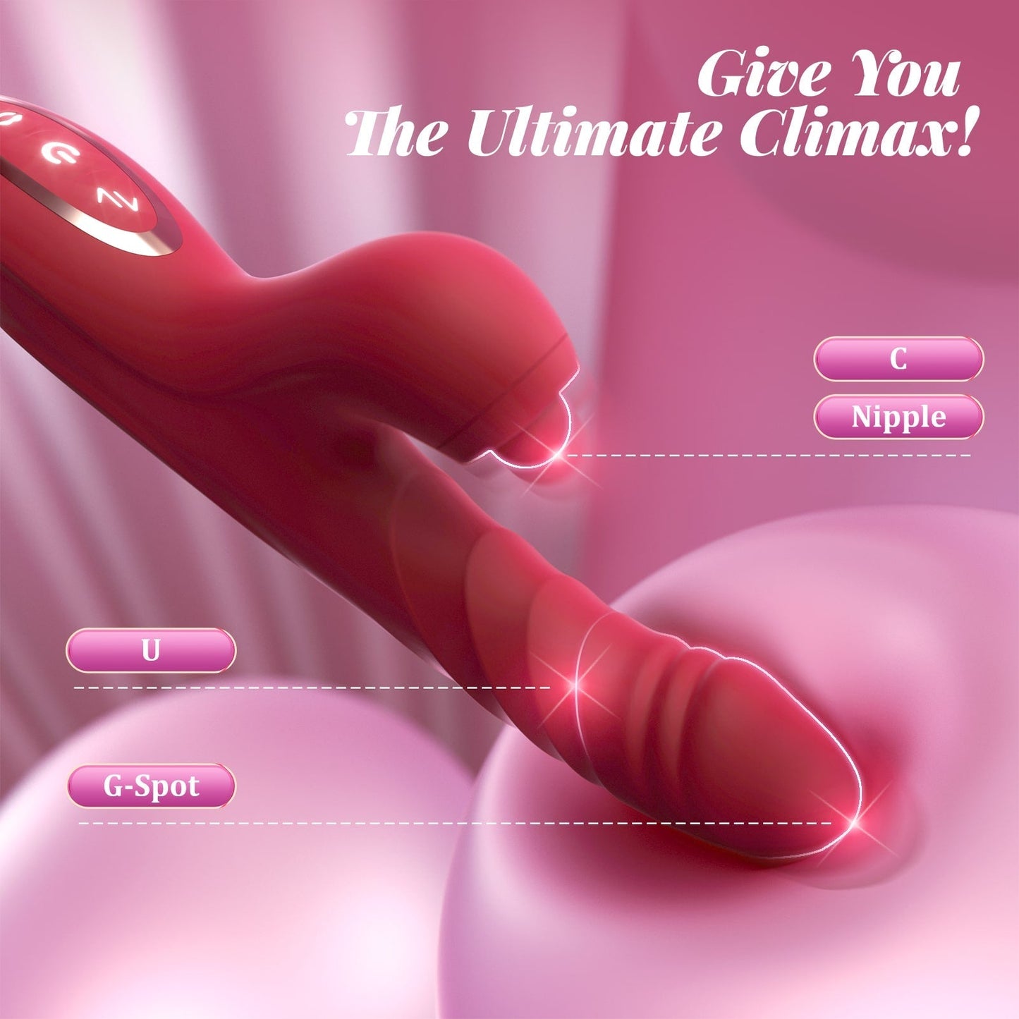 Pam - 4 in 1 G Spot Thrusting & Sucking Vibrator Clitoral Stimulator