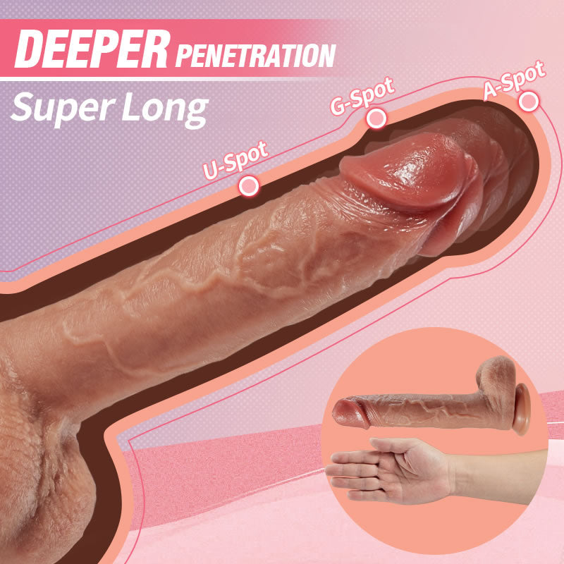 Swing Thrusting Vibrating Life-Like Dildo 9.84 Inch