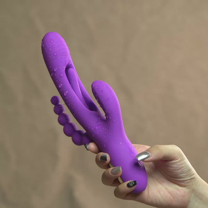 Joan 3 - Rabbit Tapping G-spot Vibrator with Anal Beads