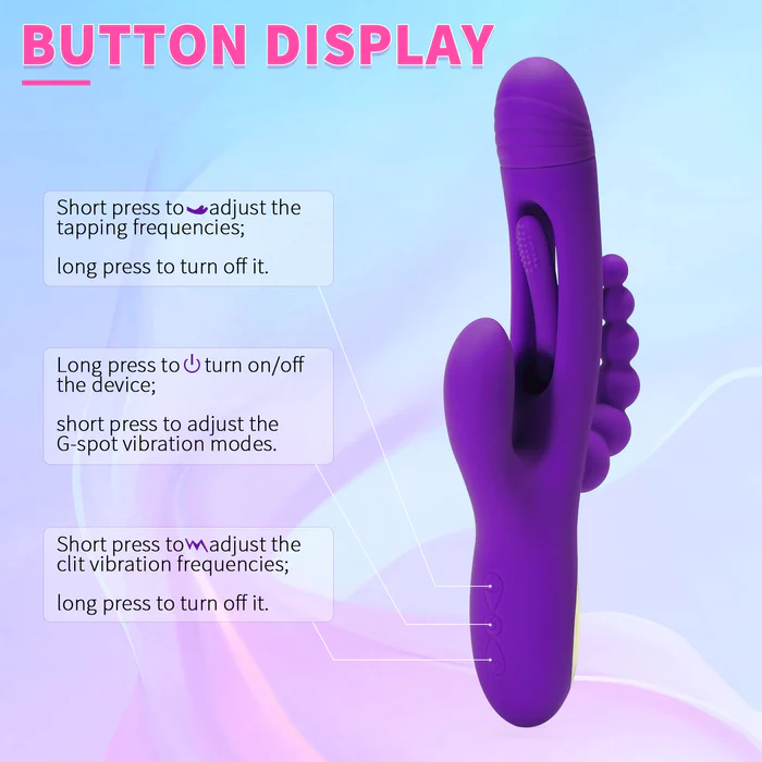 Joan 3 - Rabbit Tapping G-spot Vibrator with Anal Beads