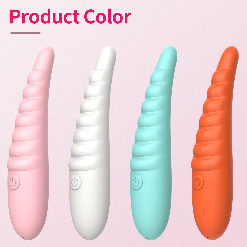 Bamboo Shoot-Shaped Liquid Silicone Vibrator Massager LGBTQ