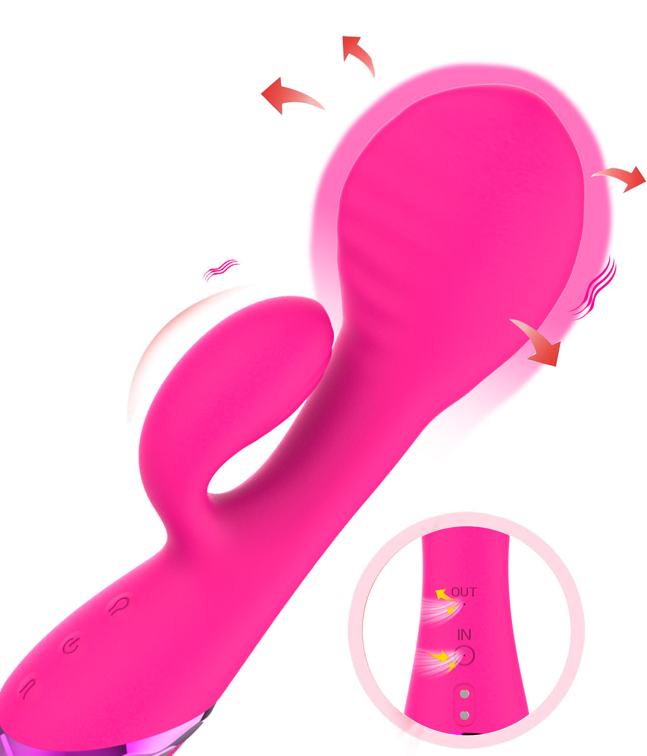 Ten Vibration Frequencies Inflatable Enlarged Vibrator Strong Vibration Massager