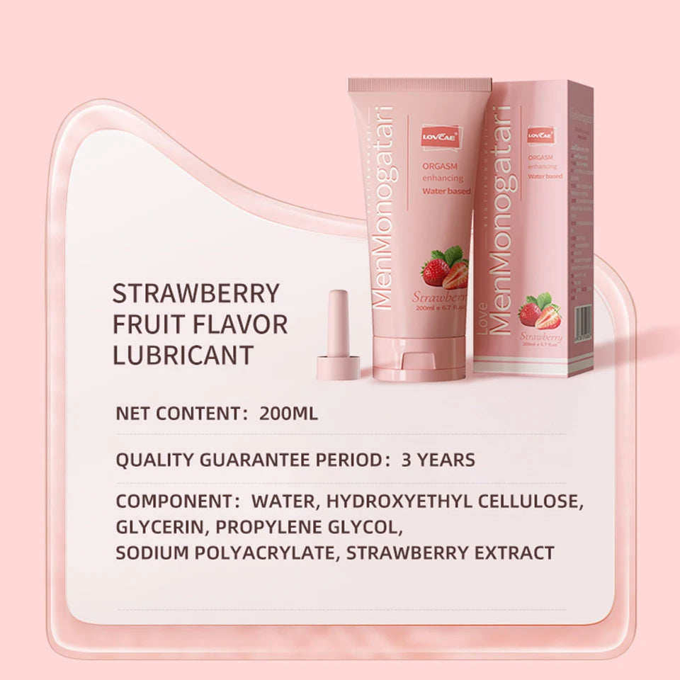 Fruit aroma Edible Lubricant For Anal Vaginal Oral Sex Silicone Viscous Lubricating Oil Adult Sex Product Body Massage Gel