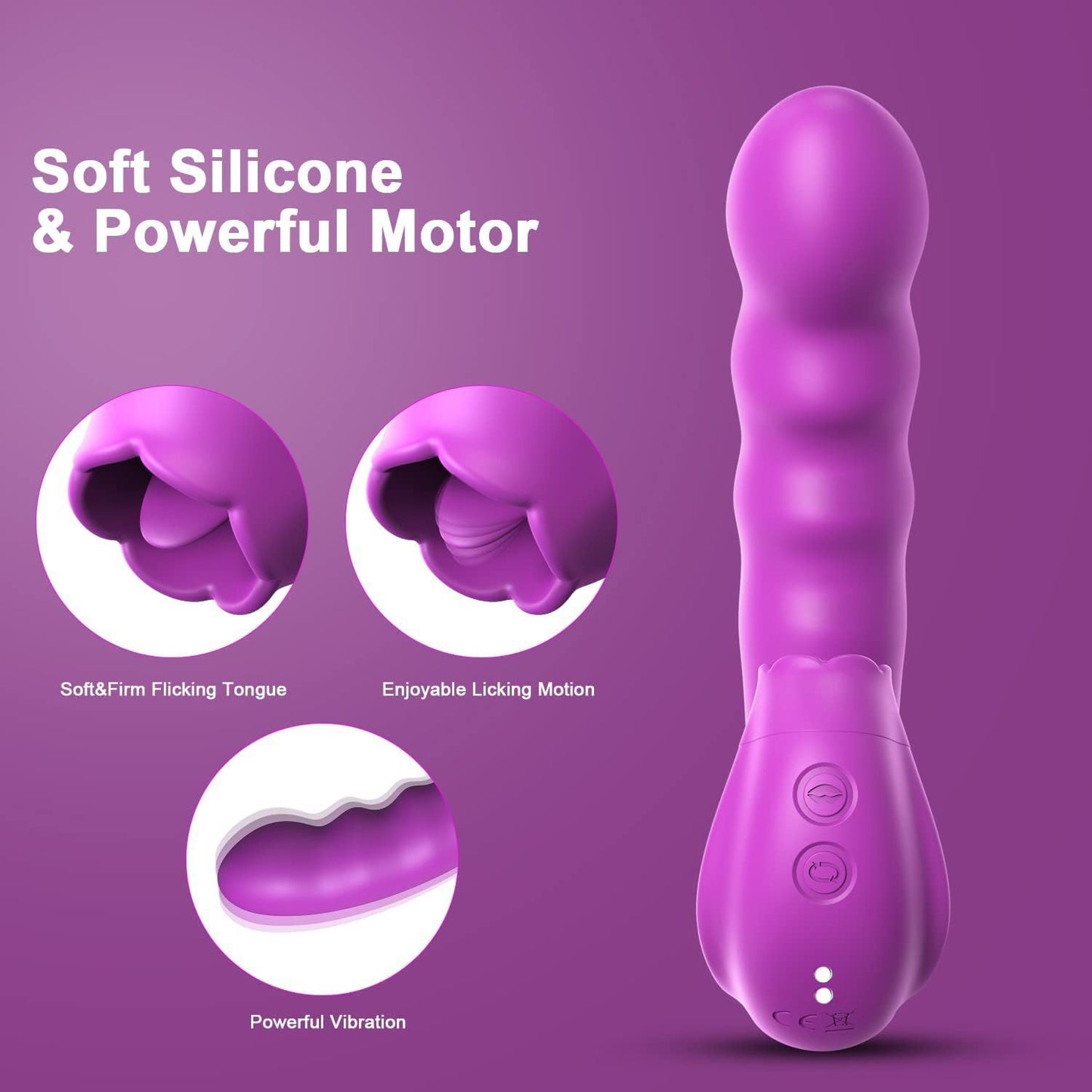 Lilian - G Spot Rotating Vibrator With Licking Tongue