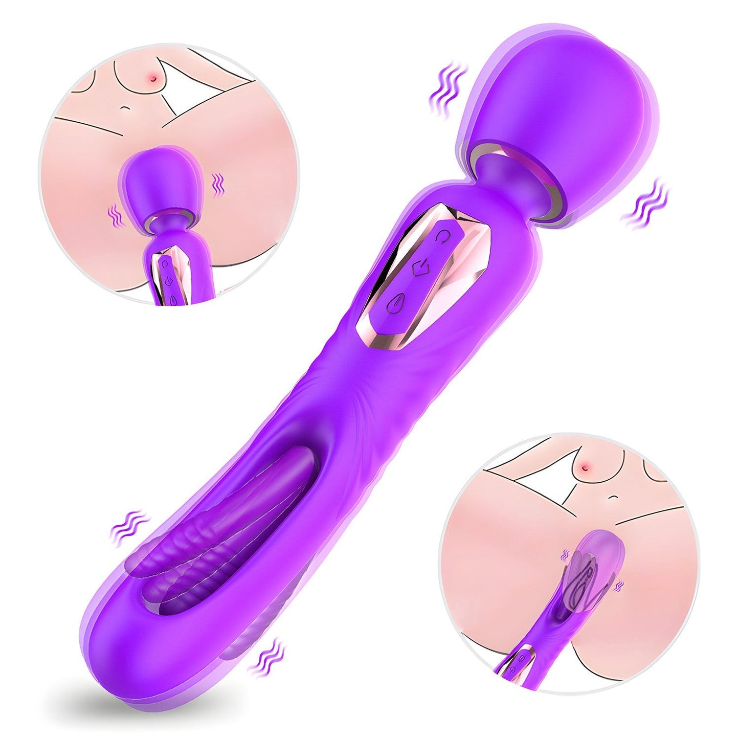 Vibrating Massage Wand & G-Spot Flapping Stimulator