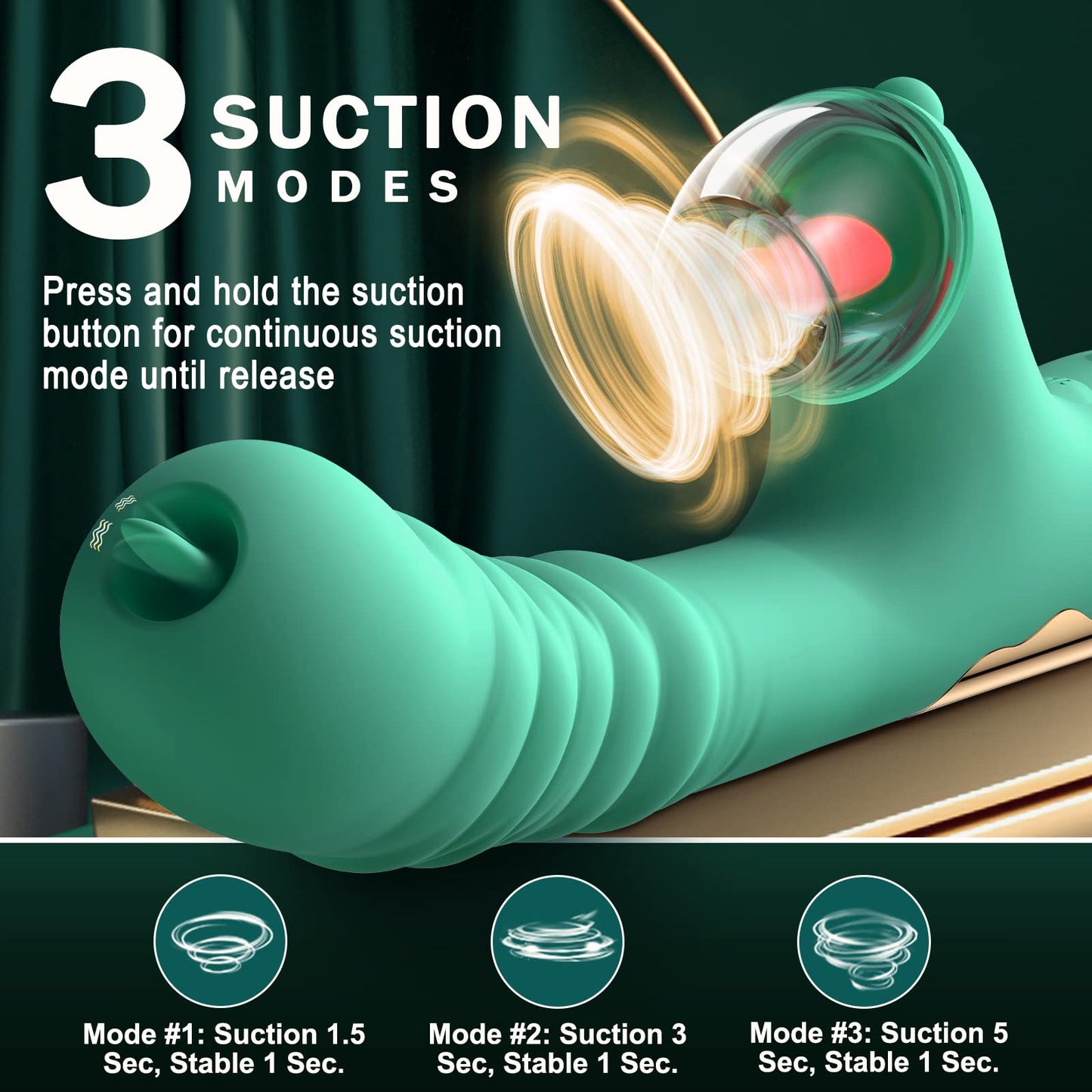 Peggie - G Spot Vibrators with 8 Powerful Thrusting Suction