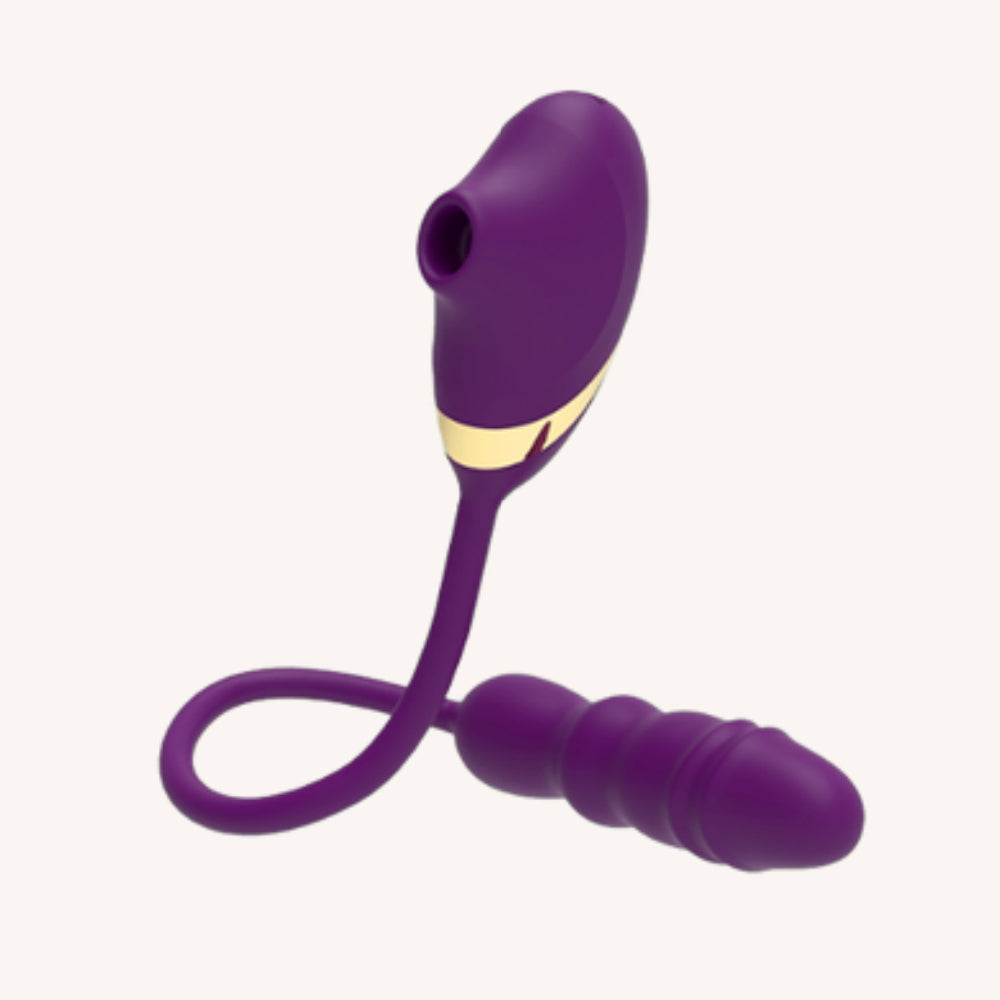 Una - Sucking G-Spot Vibrator with Thrusting Dildo Plug