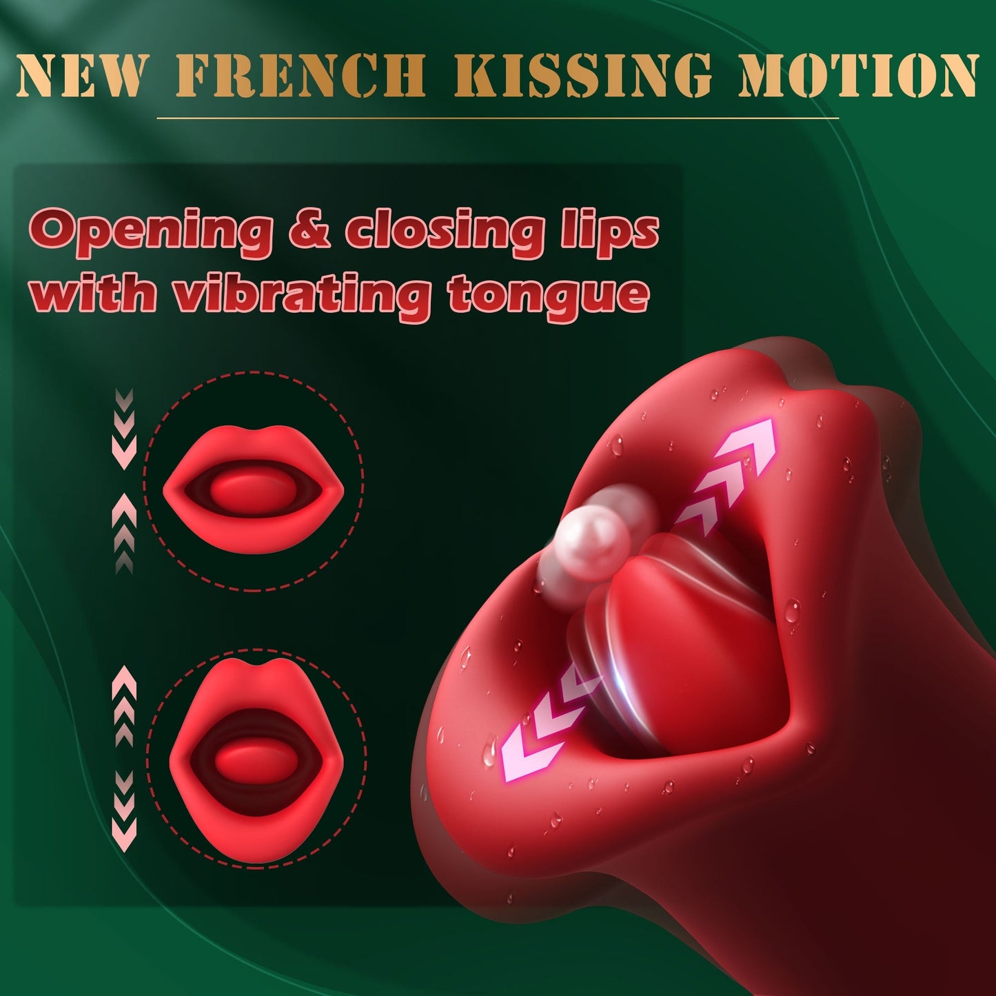 Babs II - Biting Mouth Vibrating Tongue Clit Stimulator