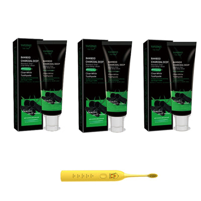 【YANJIAYI】Pasta albire Bamboo/ Bamboo Charcoal Toothpaste White Teeth Fresh Breath