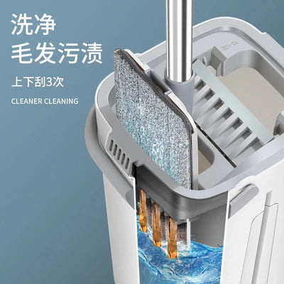 360° Rotatable Adjustable Cleaning Mop Spin Cleaning Floor Microfiber Stainless Steel House Accessories Cleaning Tools