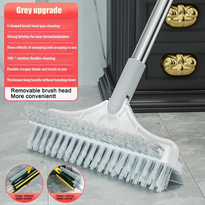 3 In 1 Floor Brush Long Handle Floor Cleaning Brush Retractable Swivel Floors Wiper Tile Cleanings Household Cleaning Tools