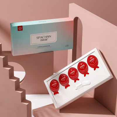 【5PCS/box】SPACHAN  Egg Sleeping Mask Whitening Moisturizing Oil Control Brightening Skin Color Shrink Pore Acne Removal No-cleansing Mask