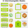 【14 ni 1】Multifunctional Vegetable Cutter Fruit Slicer Grater Shredders Drain Basket Slicers 8 In 1 Gadgets Kitchen Accessories Aparat Multifunctional 14/1