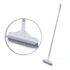 Three in one V Head Floor Brush Stainless Metal Long Handle Scrubber Floor Brush Scrub Brush with Adjustable Detachable Stiff Bristles for Tile Cleaning
