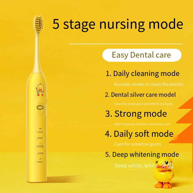 Cartoon electric toothbrush for men and women toothbrush ultrasonic vibration intelligent usb electric toothbrush