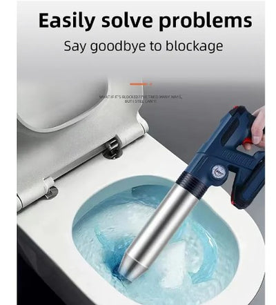 【Lithium battery】Toilet Clogged Unclogging Device Clogging Machine Air Blowdown Spray Gun High Pressure Drain Plunger Pipe Dredging Sewer Tools