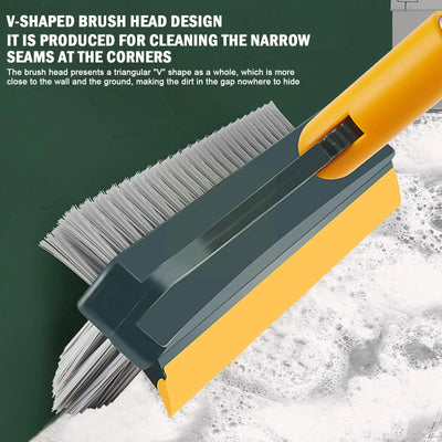 3 In 1 Floor Brush Long Handle Floor Cleaning Brush Retractable Swivel Floors Wiper Tile Cleanings Household Cleaning Tools
