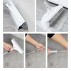 Three in one V Head Floor Brush Stainless Metal Long Handle Scrubber Floor Brush Scrub Brush with Adjustable Detachable Stiff Bristles for Tile Cleaning