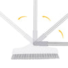 Three in one V Head Floor Brush Stainless Metal Long Handle Scrubber Floor Brush Scrub Brush with Adjustable Detachable Stiff Bristles for Tile Cleaning
