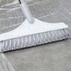 Three in one V Head Floor Brush Stainless Metal Long Handle Scrubber Floor Brush Scrub Brush with Adjustable Detachable Stiff Bristles for Tile Cleaning