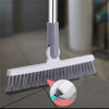 Three in one V Head Floor Brush Stainless Metal Long Handle Scrubber Floor Brush Scrub Brush with Adjustable Detachable Stiff Bristles for Tile Cleaning