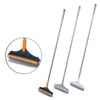 Three in one V Head Floor Brush Stainless Metal Long Handle Scrubber Floor Brush Scrub Brush with Adjustable Detachable Stiff Bristles for Tile Cleaning