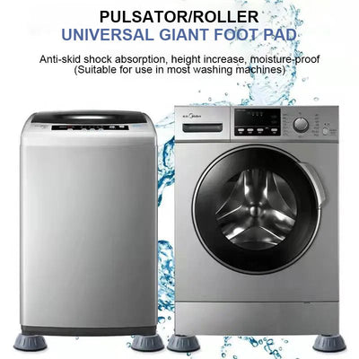 4Pcs Anti Vibration Feet Pads Rubber Mat Slipstop Silent Universal Washing Machine Refrigerator Support Dampers Stand