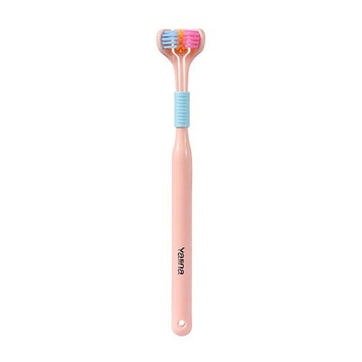4PCS 360 Degree Three-sided Soft Bristle Toothbrush Oral Care Safety Toothbrush Teeth Deep Cleaning Portable Travel Dental Oral Care