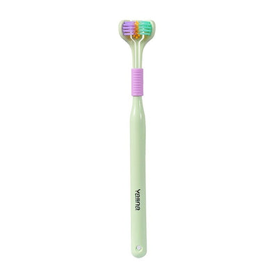 4PCS 360 Degree Three-sided Soft Bristle Toothbrush Oral Care Safety Toothbrush Teeth Deep Cleaning Portable Travel Dental Oral Care